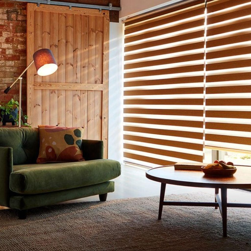 modern shutter look living room UK 2
