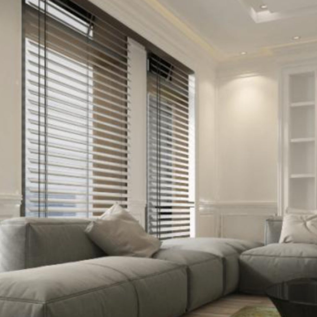 venetian blinds living room